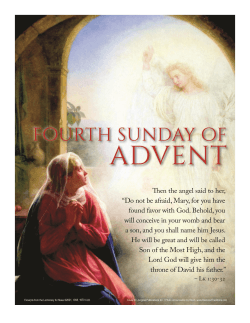 Fourth Sunday of Advent - December 21, 2014