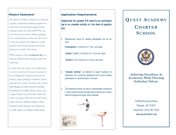 Quest Charter Brochure - Quest Academy Charter School