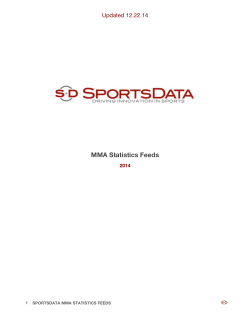 2014 SportsData MMA Statistics Feeds