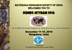 (IUMRS-ICYRAM2014) to be held during December 11