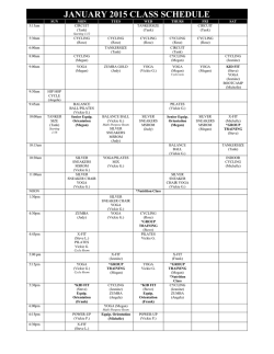 The January Premiere Fitness Calendar.