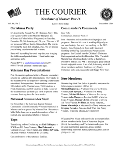 Newsletter - American Legion Post 16