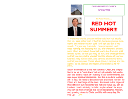 Jul/Aug Newsletter - Calvary Baptist Church