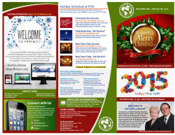 Holiday Schedule at FFM Connect with Us