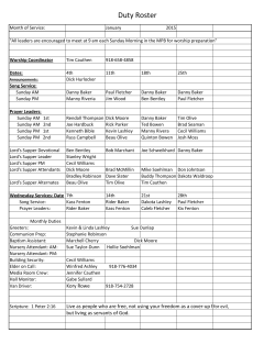 Duty Roster