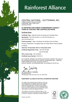 FSC Certification - Lindenmeyr Munroe