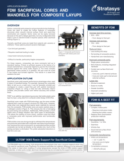 FDM SACRIFICIAL CORES AND MANDRELS FOR