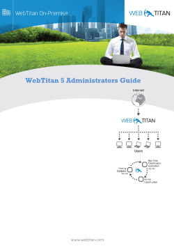 WebTitan 5 Administrators Guide