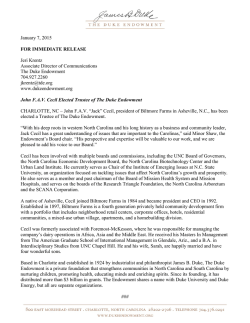 John F.A.V. Cecil Elected Trustee of The Duke Endowment