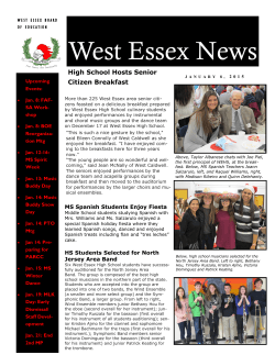 West Essex News January 8, 2015