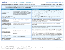 Aetna HMO - Salesforce.com Benefits