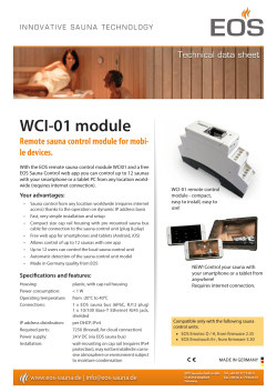 WCI-01 module - Alpha Wellness Sensations