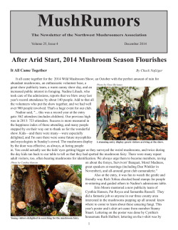November 2014 - Northwest Mushroomers