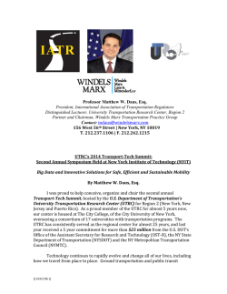 Professor Matthew W. Daus, Esq. President, International