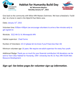 Information/ Volunteer sign up