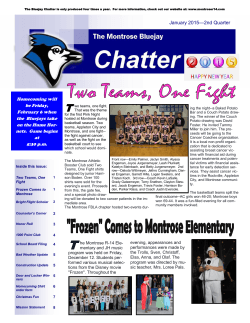Bluejay Chatter Newsletter - Montrose R