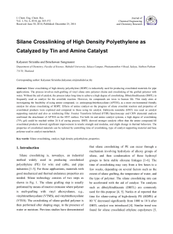 Silane Crosslinking of High Density Polyethylene as Catalyzed by