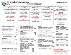 Daily Lunch Special - REOC