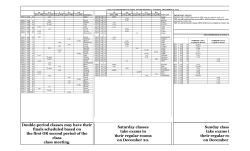 Departmental Final Exam Schedule 2014