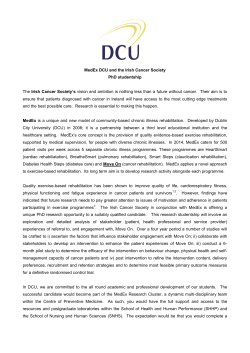 A PhD studentship in collaboration with the Irish Cancer
