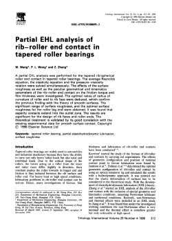 Partial EHL analysis of rib-roller end contact in