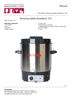 Brewing kettle Brewferm 27L Manual