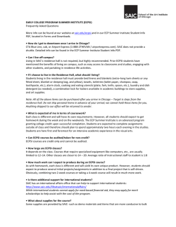 ECP Summer Institute FAQ - School of the Art Institute of Chicago