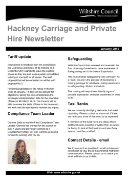 hackney carriage and private hire newsletter