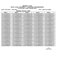 SEATING PLAN for P.G. 3rd SEM. EXAM. JANUARY 2015