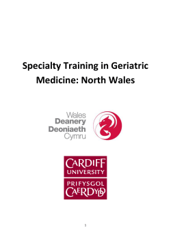Specialty Training in Geriatric Medicine: North Wales