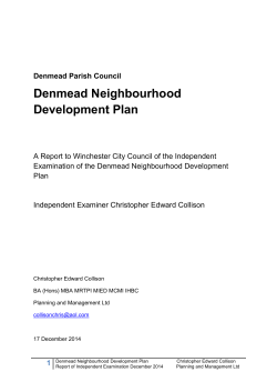 Denmead Neighbourhood Plan