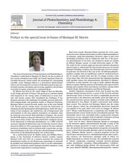 Preface to the special issue in honor of Monique M. Martin