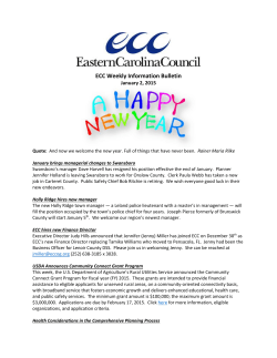 01022015 ECC Weekly Information Bulletin
