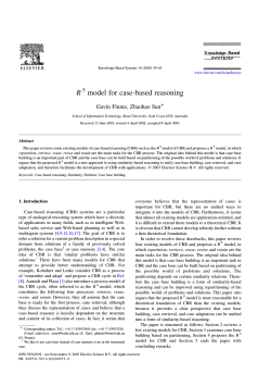 R model for case-based reasoning