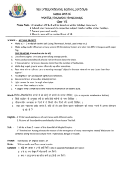 Winter Holy Day Home Work For Class VII