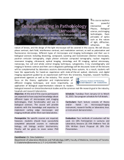 2015 Course Summary (pdf) - Laboratory Medicine and Pathobiology