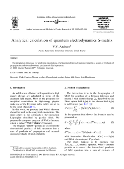 Analytical calculation of quantum electrodynamics S