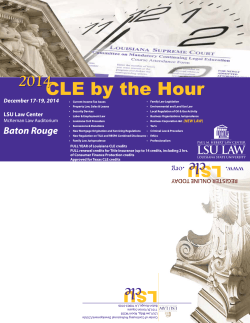 CLE by the Hour - Louisiana State University