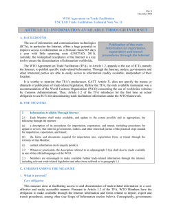 Information Available Through Internet