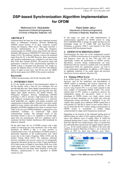 DSP-based Synchronization Algorithm Implementation for OFDM