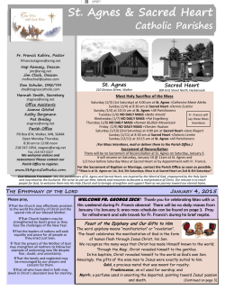 January 4 - St. Agnes Catholic