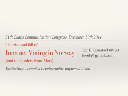 Internet Voting in Norway