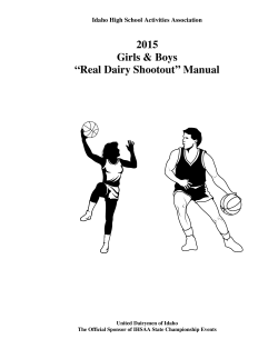 Basketball Tournament Manual - Idaho High School Activities
