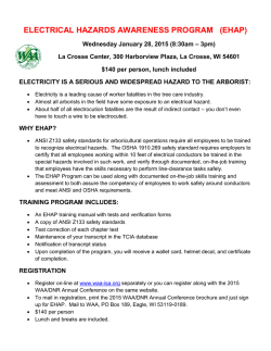 ELECTRICAL HAZARDS AWARENESS PROGRAM (EHAP)