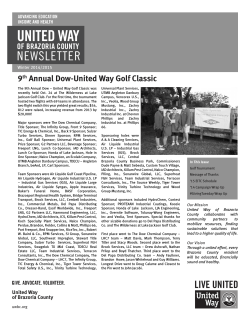 Winter 2014/2015 Newsletter - United Way of Brazoria County
