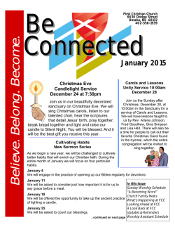 12-19-14 Monthly Newsletter - January