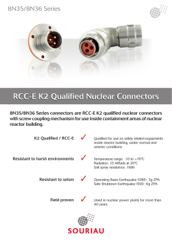 RCC-E K2 Qualified Nuclear Connectors