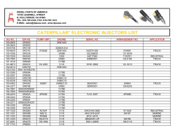 caterpillar* electronic injectors list