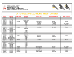 caterpillar* electronic injectors list