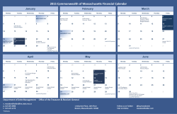 2015 Commonwealth of Massachusetts Financial Calendar